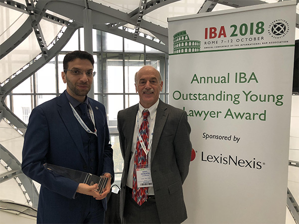 IBA Outstanding Young Lawyer Award 2018 IBA Outstanding Young Lawyer Award 2018